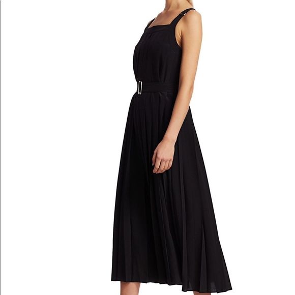MaxMara Zadar Pleated Sleeveless Midi Dress size 8 - Picture 3 of 7